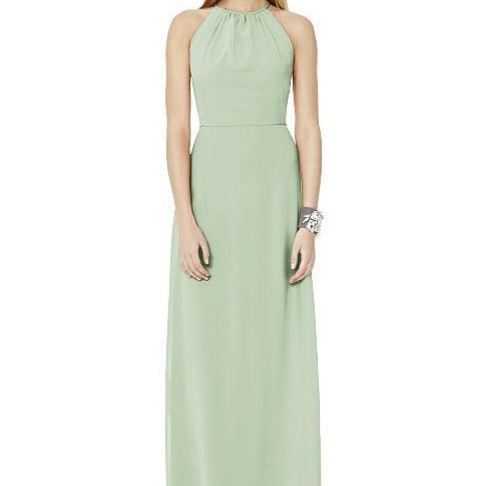 Celadon Dessy Collection Halter Dress.